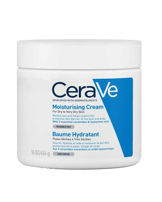 CeraVe Moisturizing Cream 48H – Hydrating Body and Face Moisturizer with Hyaluronic Acid & Ceramides – Fragrance-Free for Dry to Very Dry Skin