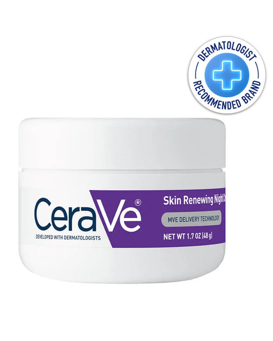 CeraVe Skin Renewing Night Cream – Peptide & Hyaluronic Acid Face Cream for All Skin Types – Hydrates, Firms, and Reduces Fine Lines